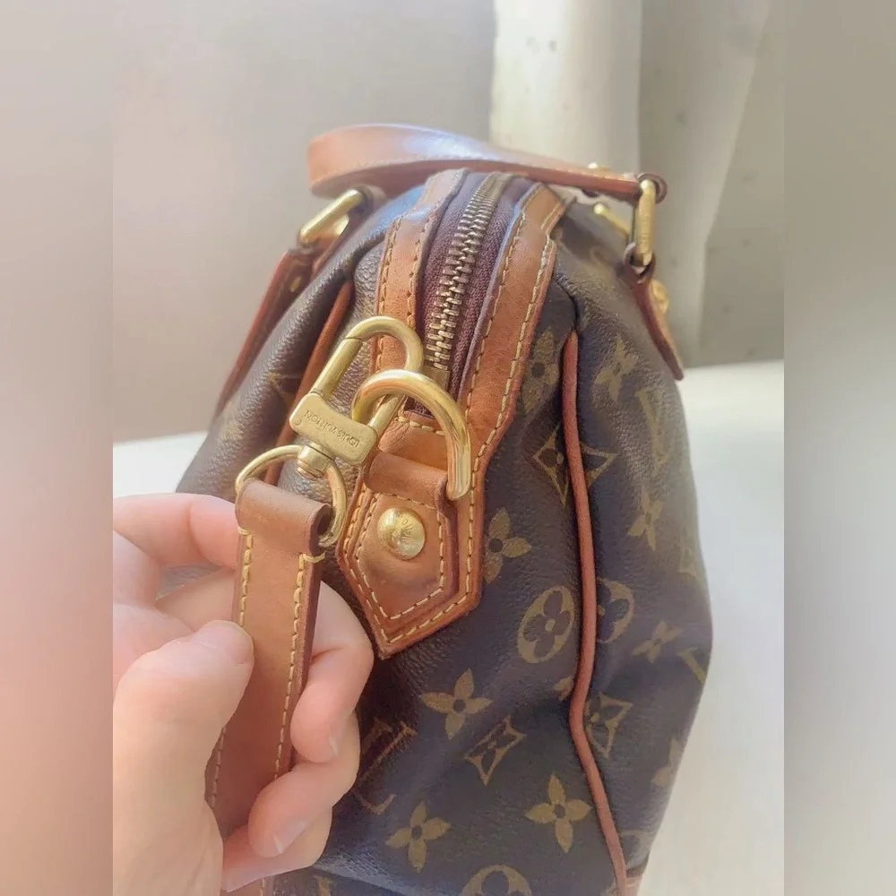 Louis Vuitton Brown and Tan Monogram Canvas‎ Retiro GM Bag Satchel